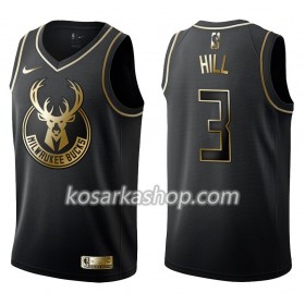 Dres Milwaukee Bucks George Hill 3 Nike Crna Golden Edition Swingman
